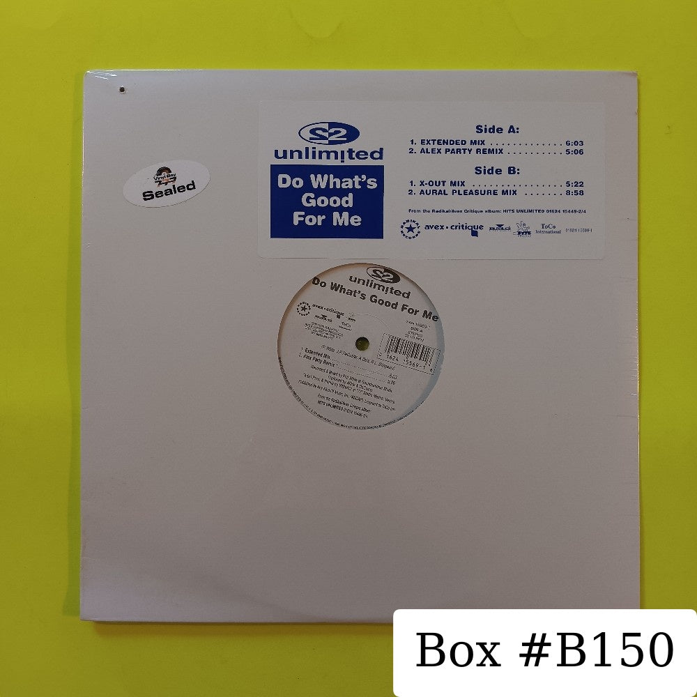 2 Unlimited - Do What's Good For Me 12" - 1996 - 01624 15569-1 - New - Sealed - Vinyl