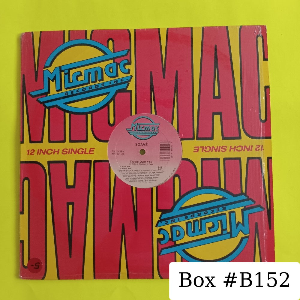 Soavé - Crying Over You 12" - 1989 - MIC 521 - Used - VG++ - Vinyl