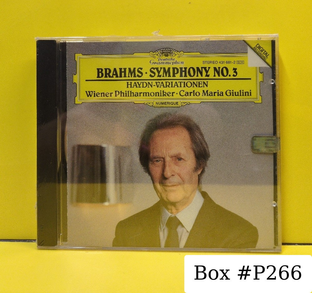 Brahms / Wiener Philharmoniker, Carlo Maria Giulini - Symphony No. 3 / Haydn Variationen - 1991 - 431 681 2 - New - Sealed - CDs - Germany Import