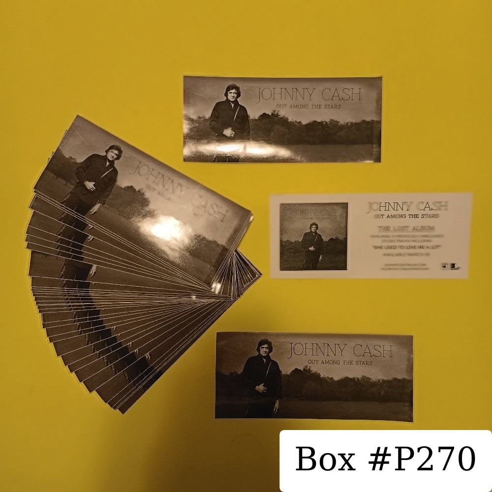 Lot Of 38x Johnny Cash Stickers Out Among The Stars