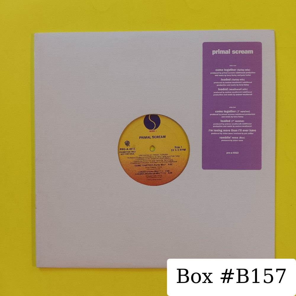 Primal Scream - Come Together 12" PROMO - 1990 - PRO-A-4513 - Used - EX - Vinyl