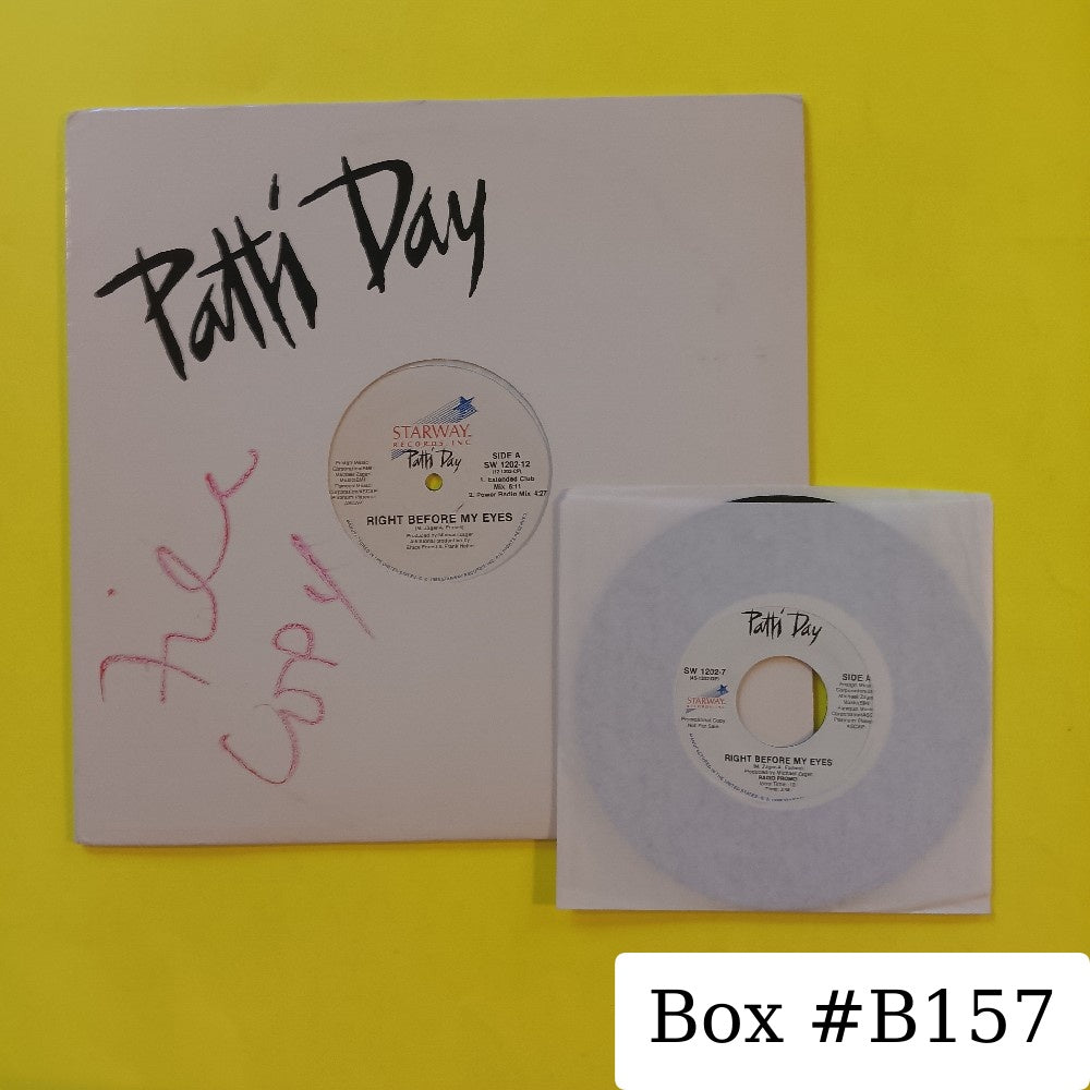 Patti Day - Right Before My Eyes 12" & 7" PROMO - 1988 - SW 1202-12 / 1202-7 - Used - EX - Vinyl