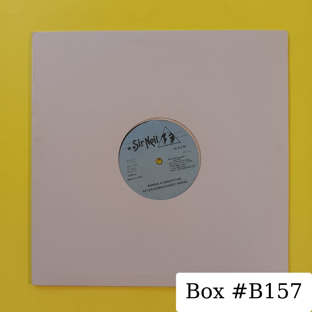 Peter Bionic & Daddy Meeks - Woman A Samaritan 12" - 1989 - Used - EX - Vinyl