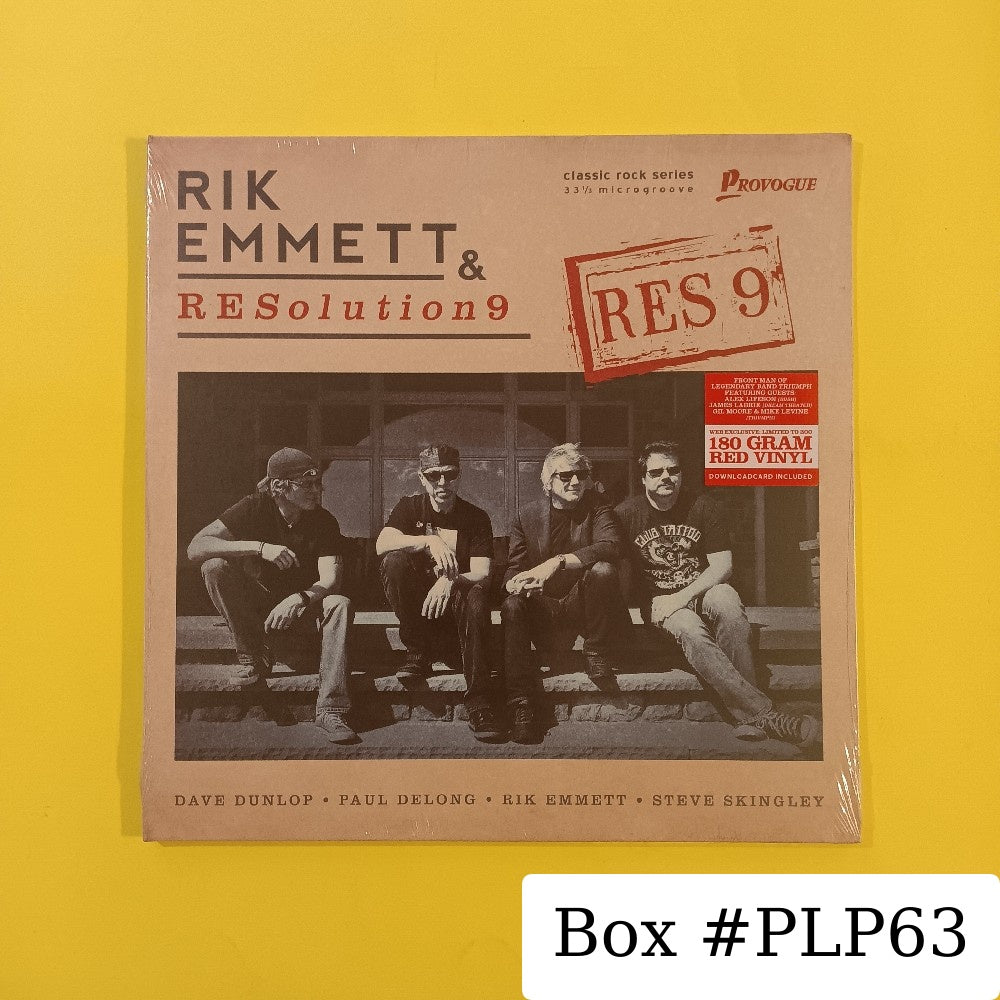 Rik Emmett & RESolution9 - RES 9 RED VINYL  - 2016 - PRD75111 - New - Sealed - Vinyl