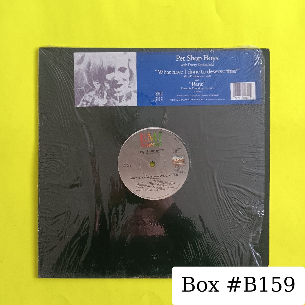Pet Shop Boys With Dusty Springfield - What Have I Done To Deserve This? / Rent - 1987 - V-56080 - Used - VG++ - Vinyl