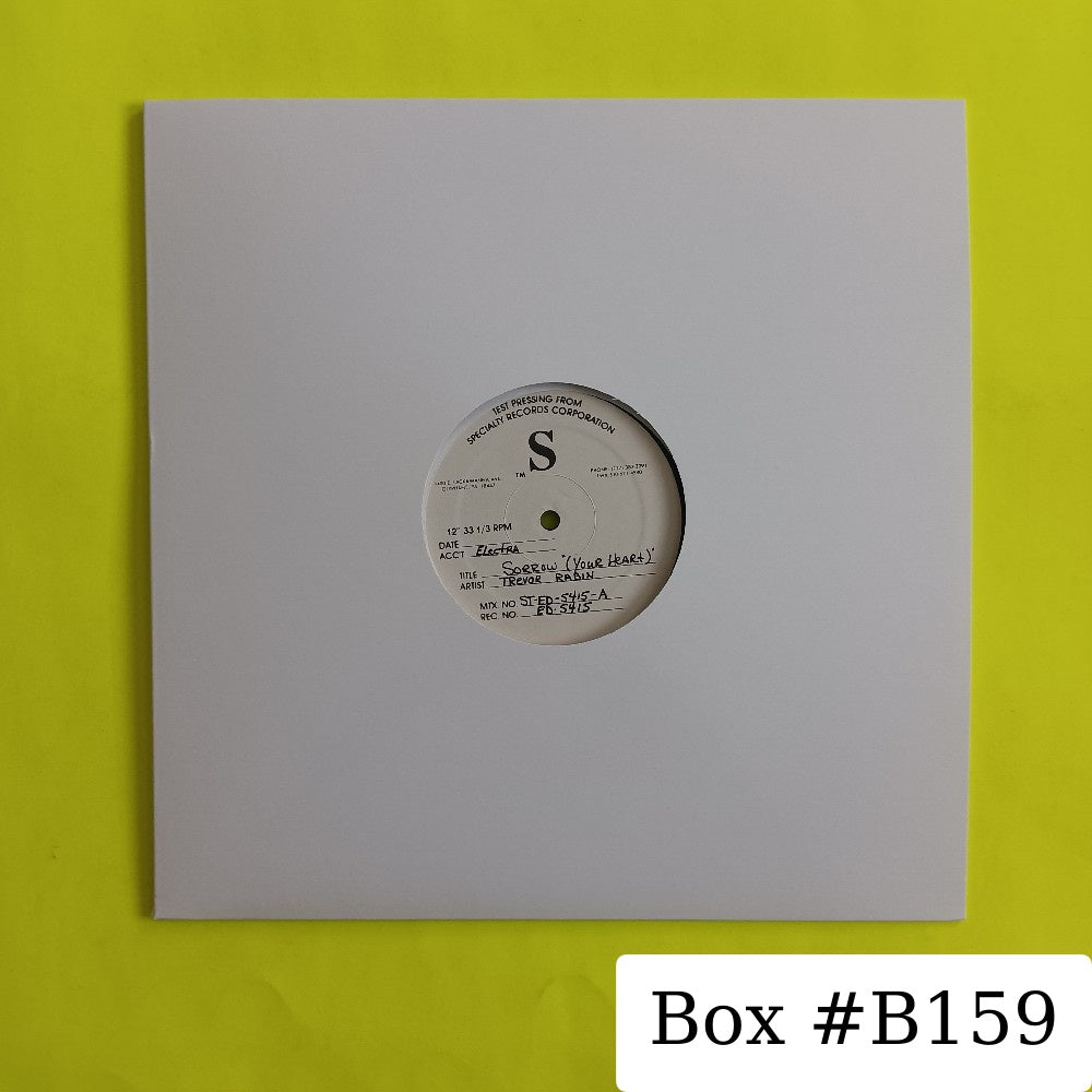 Trevor Rabin - Sorrow (Your Heart) 12" TEST PRESS - ED 5415 - Used - VG++ - Vinyl