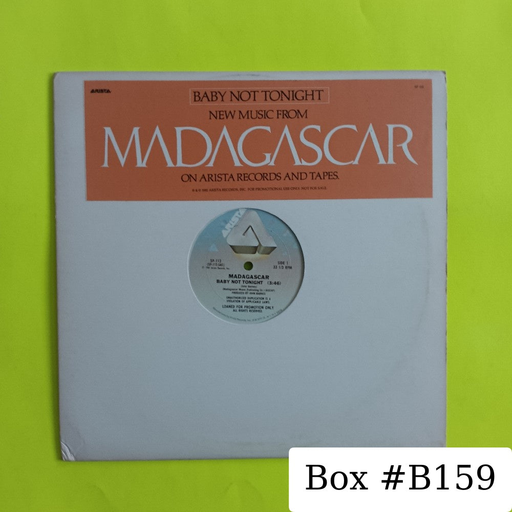 Madagascar - Baby Not Tonight 12" PROMO - 1981 - SP 112 - Used - VG++ - Vinyl