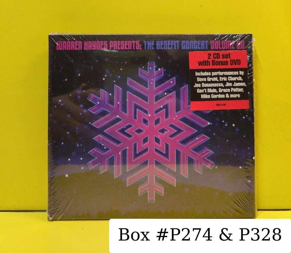 Various - Warren Haynes Presents: The Benefit Concert Volume 20 - 2023 - PRD77102 - New - Sealed - CDs - 2xCD/1xDVD Set - European Import