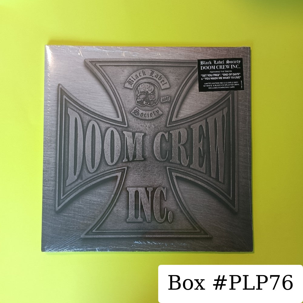 Black Label Society - Doom Crew Inc. CLEAR/GREY WHITE/BLACK ICE SPLATTER - 2021 - EOM-LP-8967 - New - Sealed - Vinyl