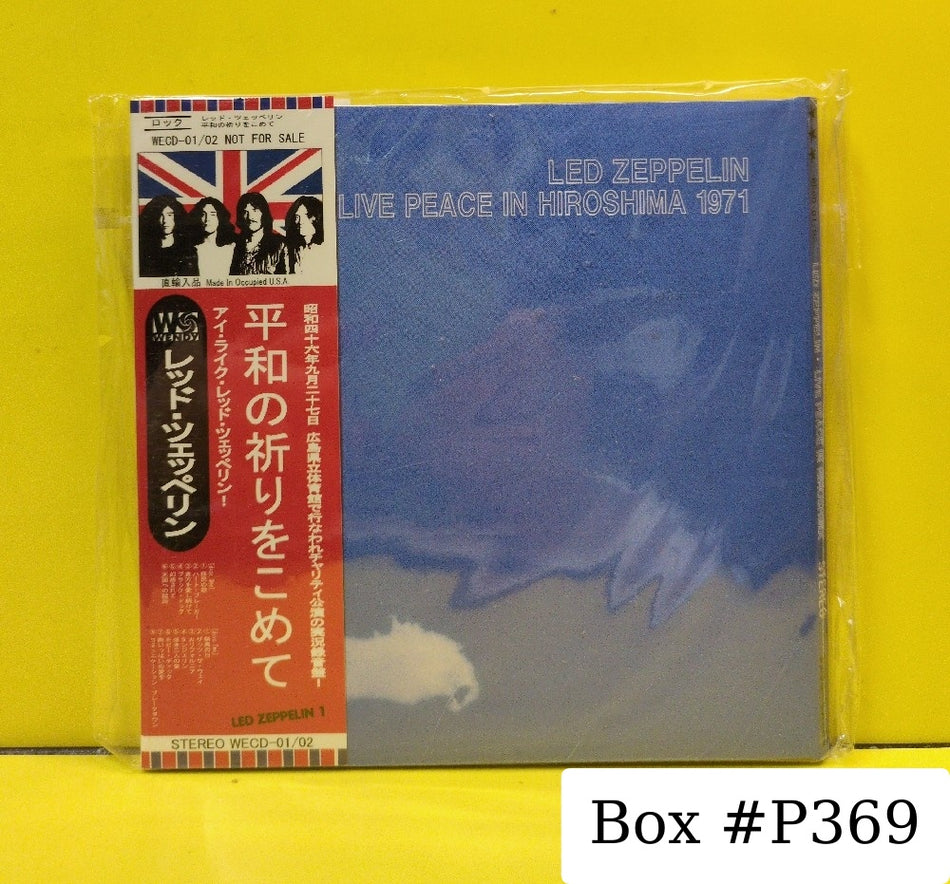 Led Zeppelin - Live Peace In Hiroshima 1971 - 2003 - WECD-01/02 - New - Sealed - CDs - 2xCD - Unofficial Release - Remastered - Japan Import