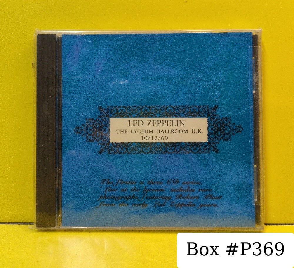 Led Zeppelin - The Lyceum Ballroom U.K. 10/12/69 - 1996 - CDPRO-23 - New - Sealed - CDs - Unofficial Release