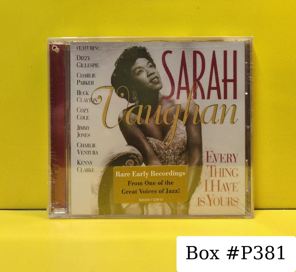 Sarah Vaughan - Everything I Have Is Yours - 2009 - 826663-11208 - New - Sealed - CDs