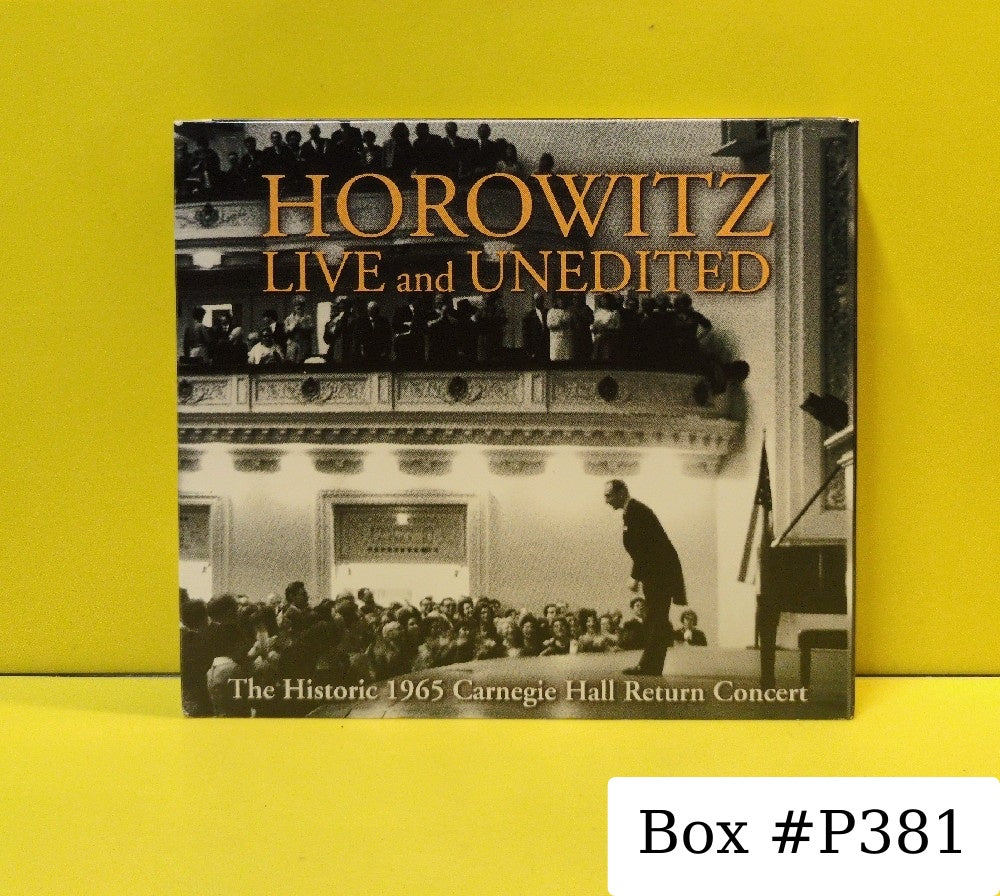 Vladimir Horowitz - Horowitz Live And Unedited  (The Historic 1965 Carnegie Hall Return Concert) - 2003 - S2K 93023 - Used - EX - CDs - 2xCD/1xDVD Set