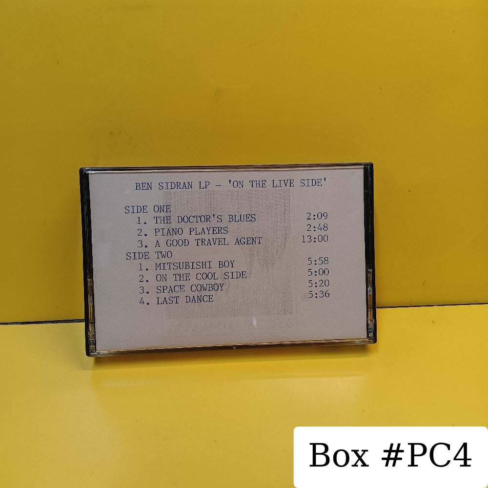 Ben Sidran LP - On The Live Side ADVANCE PROMO - 1986 - Used - EX - Cassettes