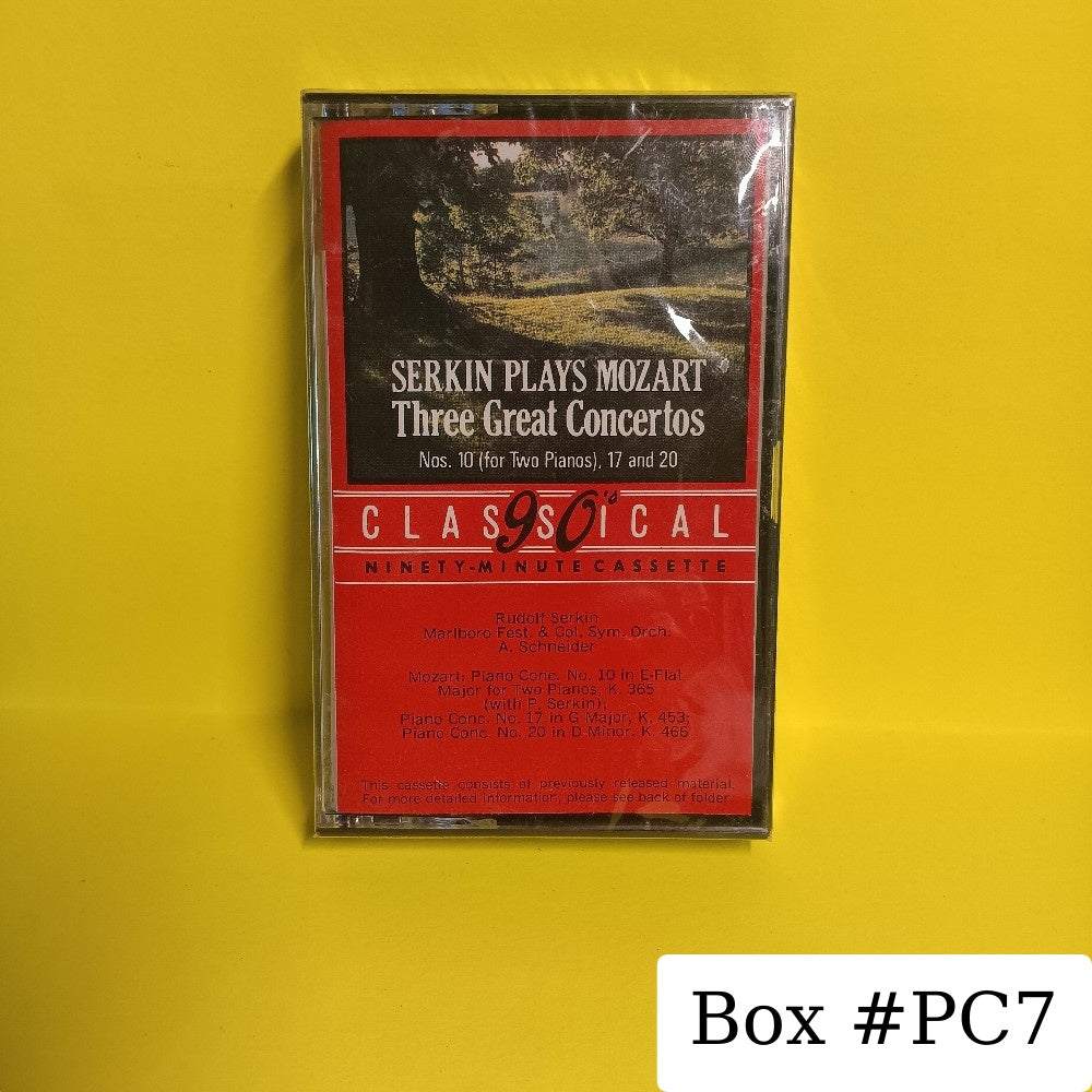 Serkin / Schneider - Serkin Plays Mozart: Piano Concerti Nos 10 17 20 - 1984 - MGT 39490 - New - Sealed - Cassettes