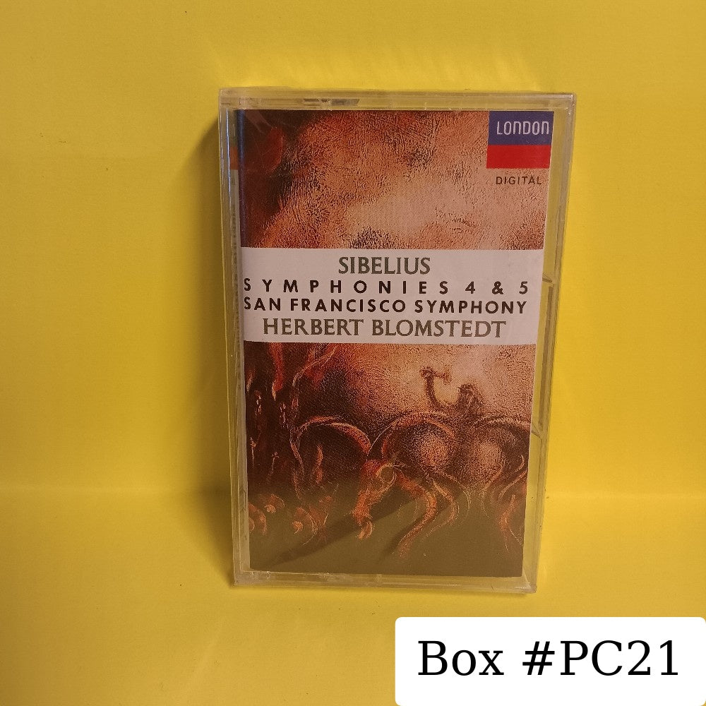 Herbert Blomstedt / San Fransisco Symphony - Sibelius: Symphonies 4 & 5 - 1991 - 425 858-4 - New - Sealed - Cassettes