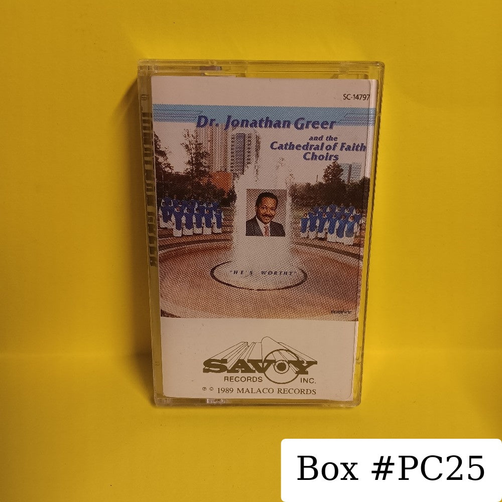 Jonathan Greer & The Cathedral Of Faith Choirs - He's Worthy - 1989 - SC-14797 - Used - EX - Cassettes