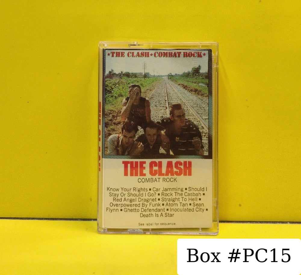 The Clash - Combat Rock - 1982 - PET 37689 - Used - EX - Cassettes - Clear Case - Beige Tape Shell