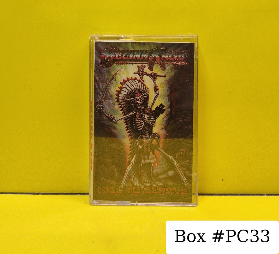 Meliah Rage - Kill To Survive - 1988 - FET 44447 - Used - EX - Cassettes - Beige Tape Shell With Smooth Edges
