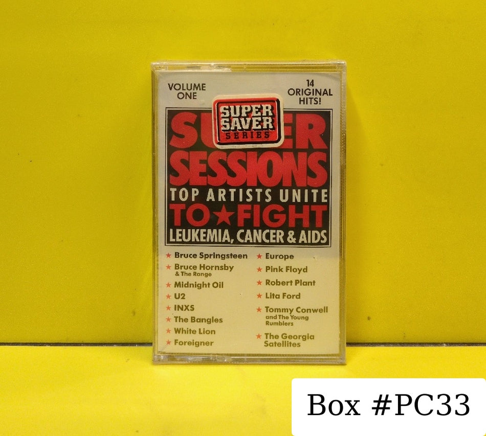 Various - Super Sessions (Volume One): Top Artists Unite to Fight Leukemia, Cancer & Aids - 1988 - 26096-4 - New - Sealed - Cassettes
