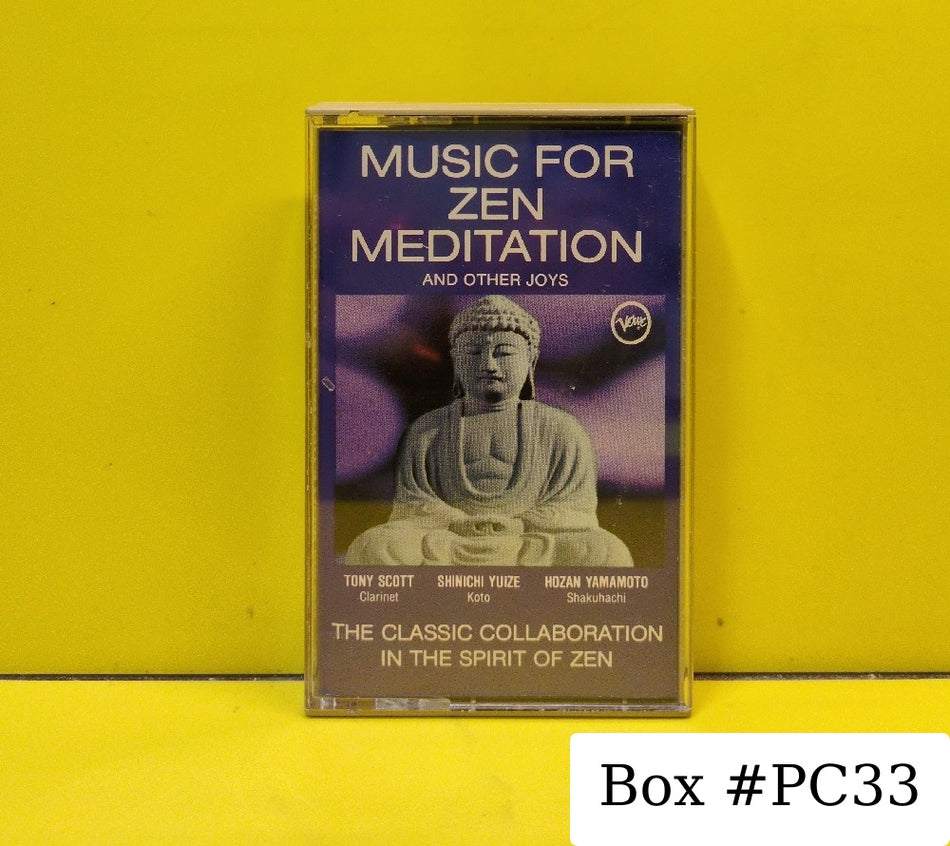 Tony Scott, Shinichi Yuize, Hozan Yamamoto - Music For Zen Meditation And Other Joys - 1983 - V5G-8634 - Used - EX - Cassettes - Reissue - Verve Logo On Tape Shell