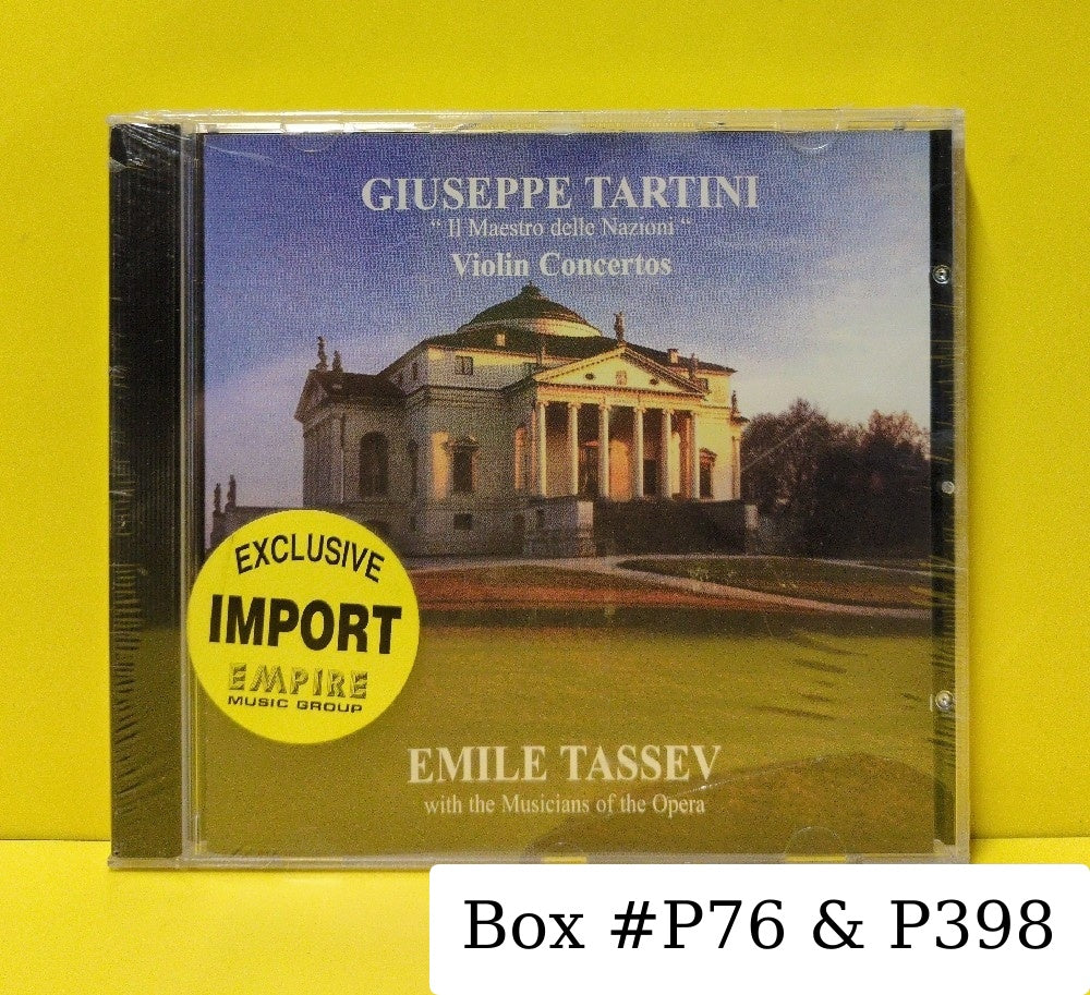 Giuseppe Tartini, Emile Tassev - Violin Concertos  - 2001 - 16812 - New - Sealed - CDs