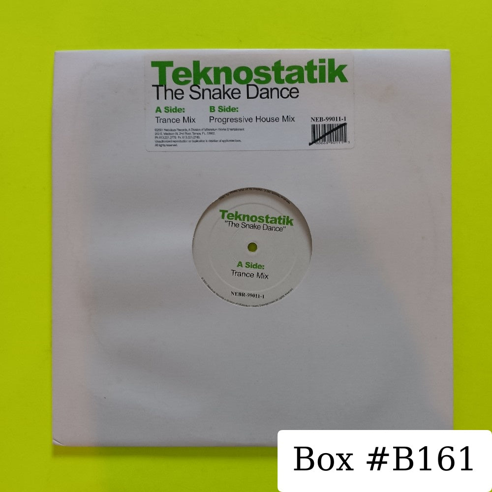 Teknostatik - The Snake Dance 12" - 2001 - NEBR-99011-1 - Used - VG++ - Vinyl