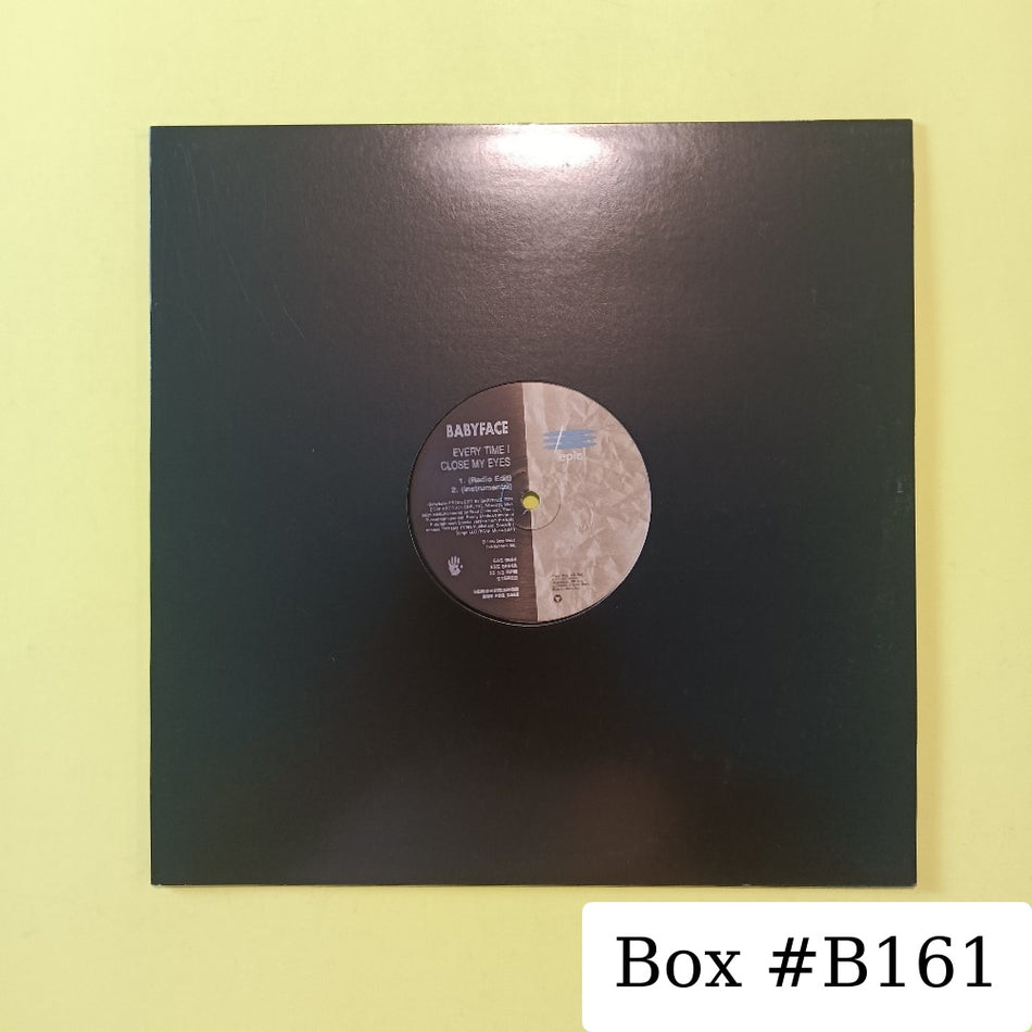 Babyface - Every Time I Close My Eyes 12" PROMO - 1996 - EAS 8894 - Used - EX - Vinyl