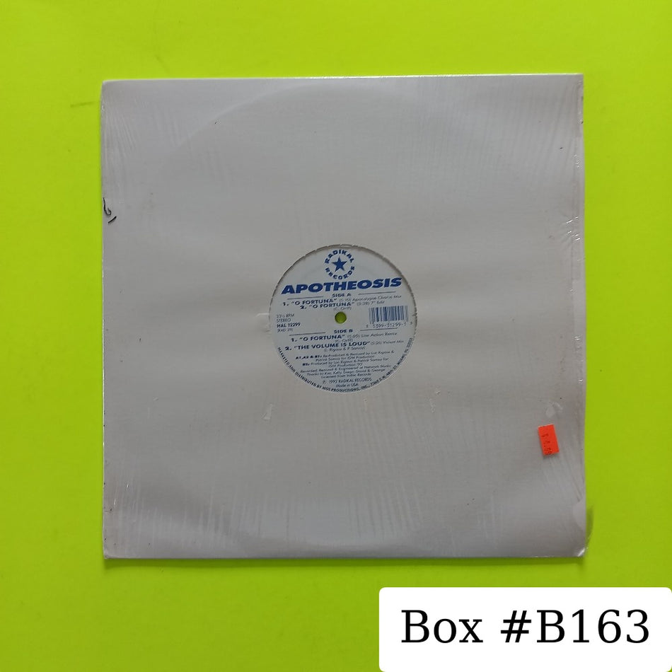Apotheosis - O Fortuna 12" - 1992 - RAD 39 - Used - VG+ - Vinyl