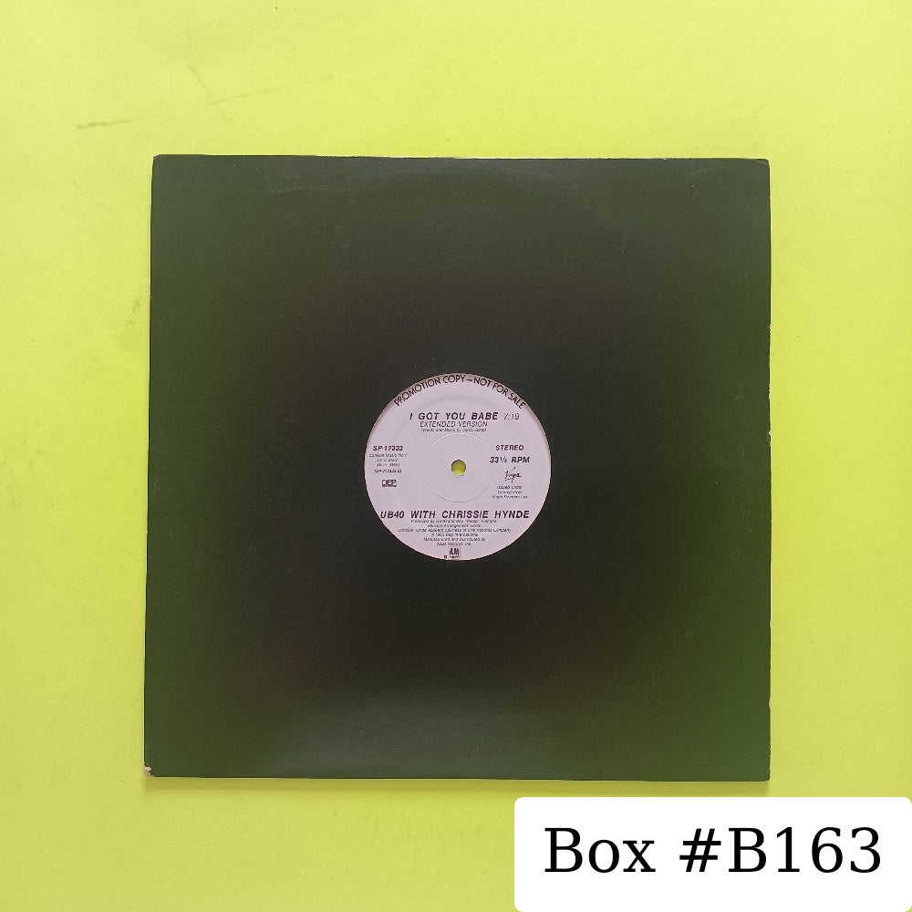 UB40 With Chrissie Hynde - I Got You Babe 12" PROMO - 1985 - SP 17333 - Used - VG+ - Vinyl