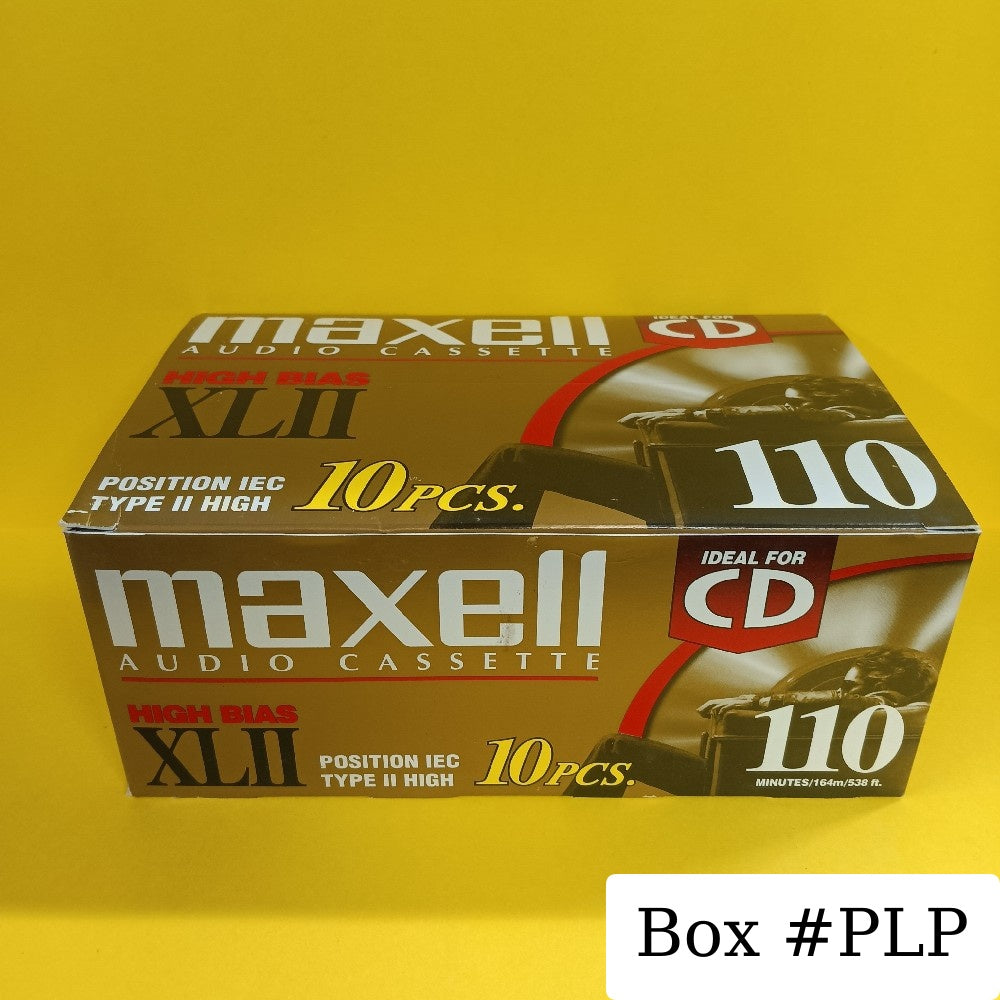 Box Of 10x Maxell XLII 110 Cassette Tapes New - Blank Media