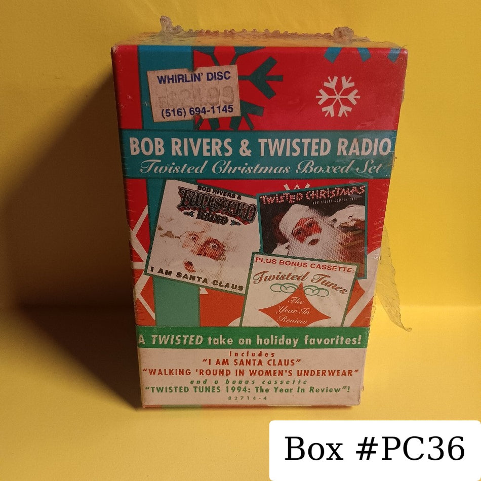 Bob Rivers & Twisted Radio - Twisted Christmas Box Set 3x Cassette - 1994 - 82714-4 - New - Sealed - Cassettes