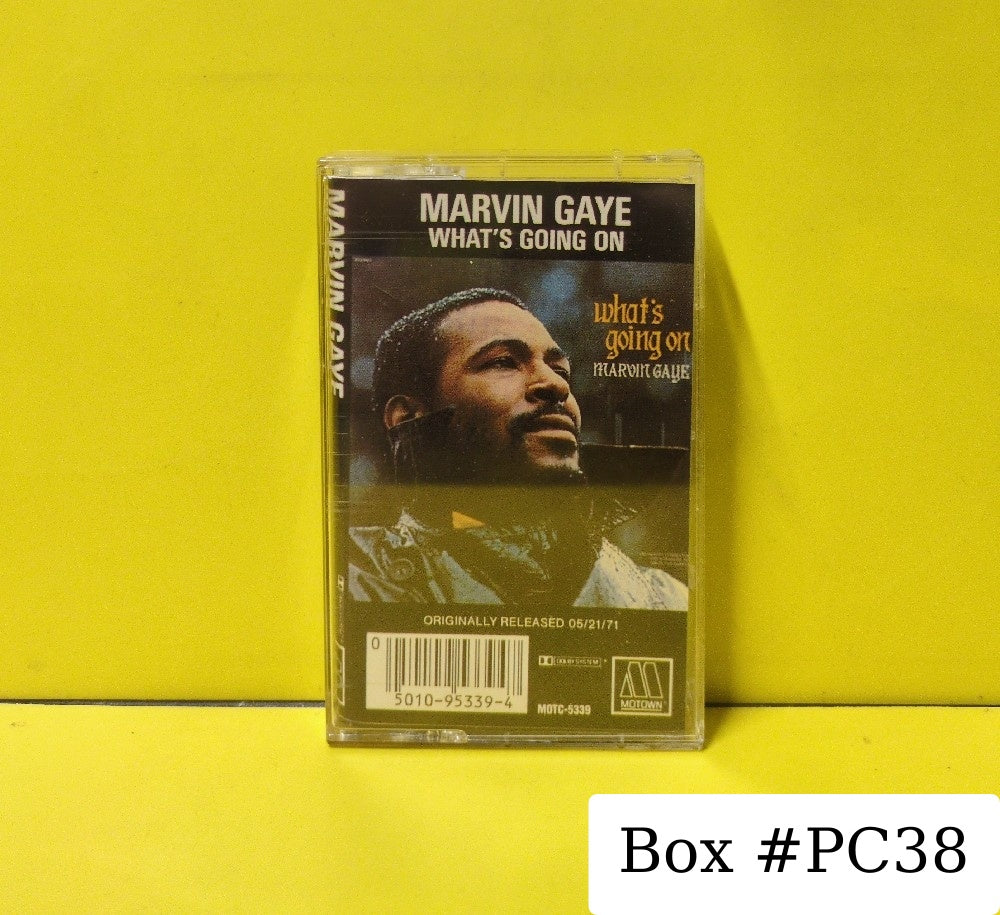 Marvin Gaye - What's Going On - MOTC-5339 - Used - EX - Cassettes - Reissue - Clear Tape Shell With Crooked Text