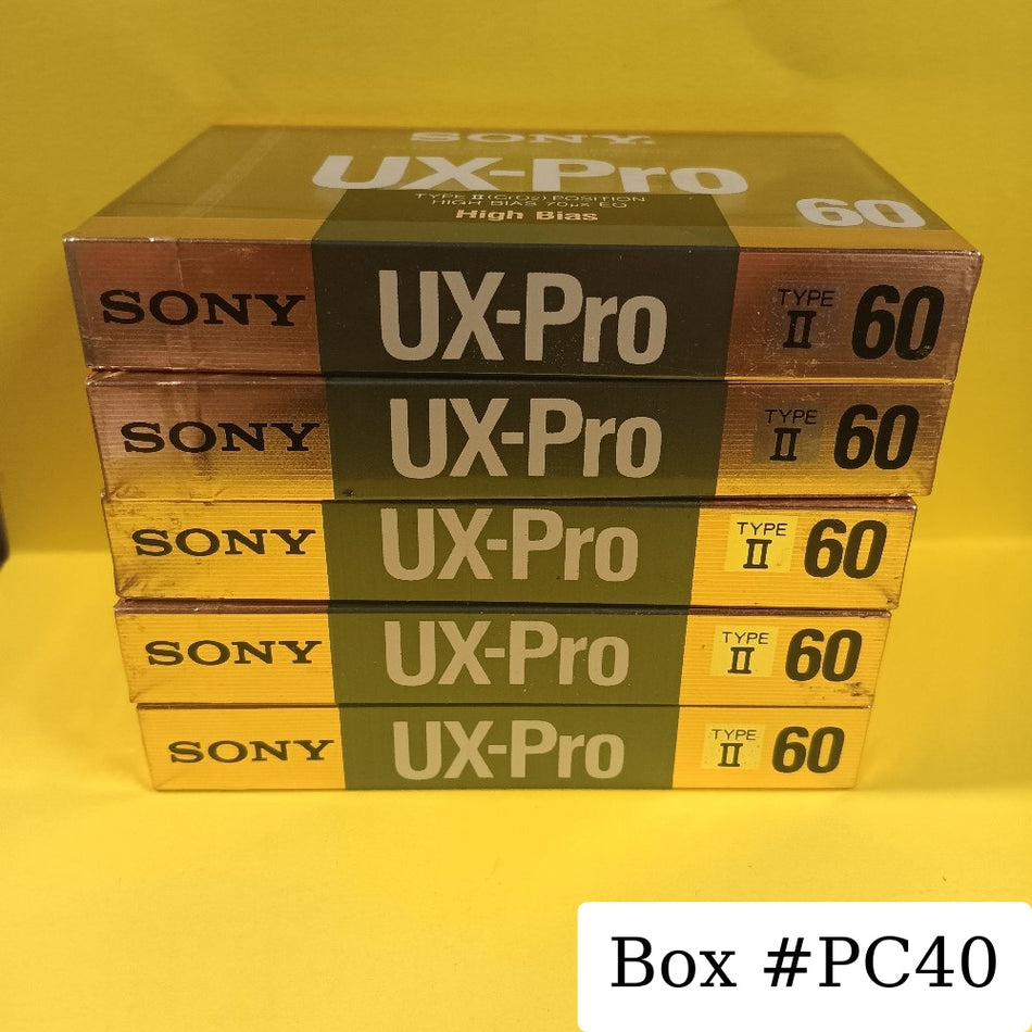 Lot Of 5x NEW Sony UX-Pro 60 Type II Ceramic Blank Cassette Tape JAPAN