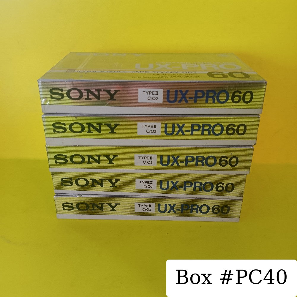 Lot Of 5x NEW Sony UX-Pro 60 Type II Ceramic Blank Cassette Tape JAPAN