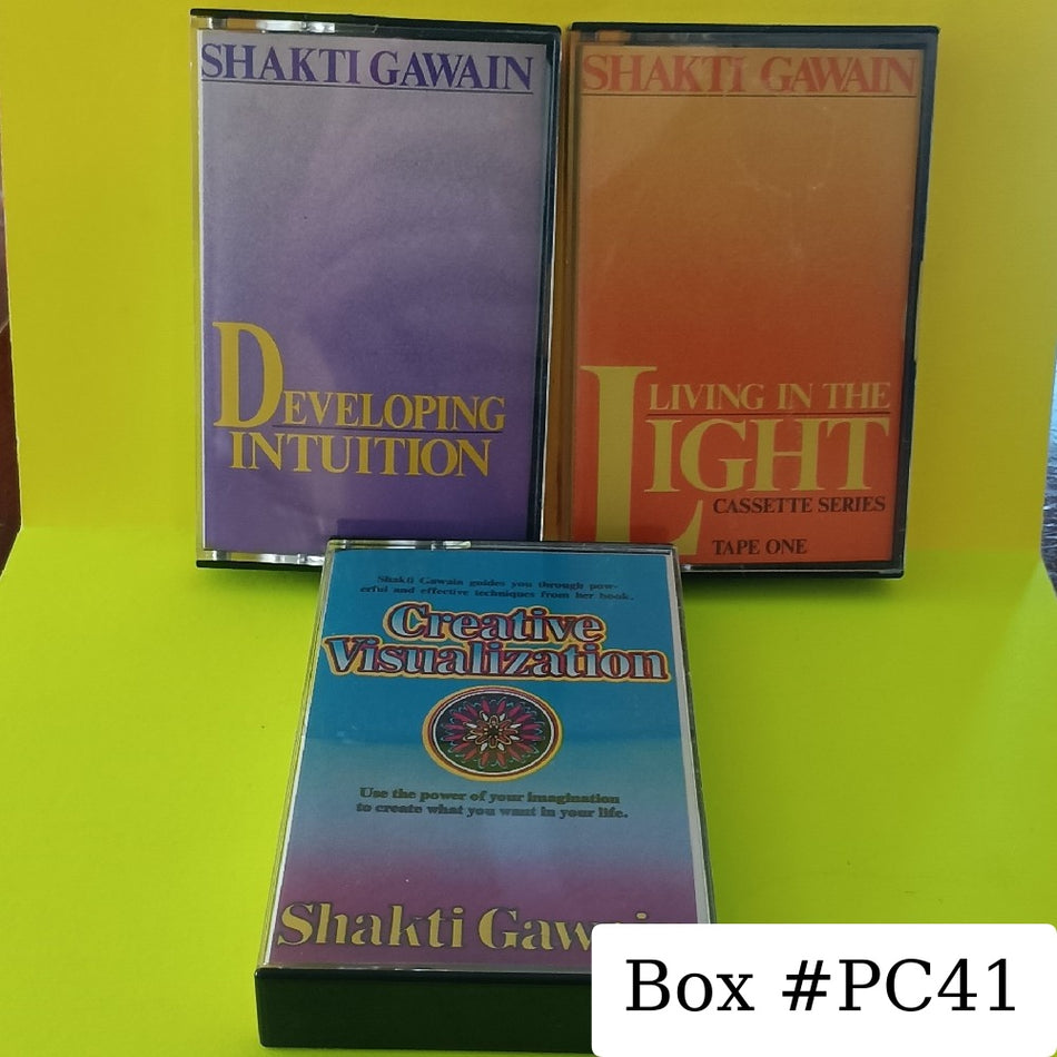 Lot Of 3x Tapes Shakti Gawain - Living In The Light / Developing Intuition / Creative Visualization - Used - EX - Cassettes
