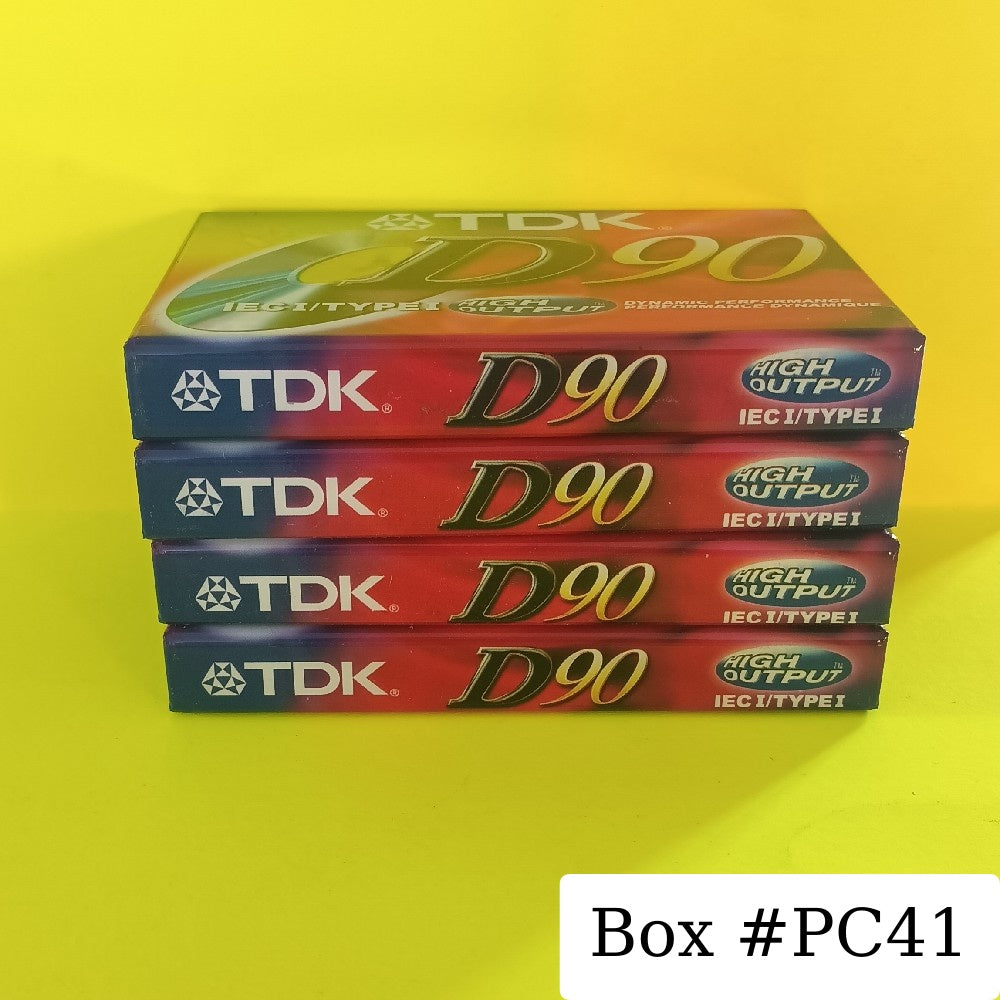 Lot Of 4x TDK D90 High Output Cassette Tapes New - Blank Media