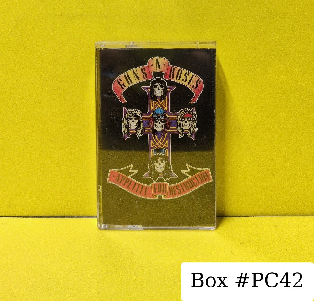 Guns N' Roses - Appetite For Destruction - 1987 - GEF M5G 24148 - Used - EX - Cassettes - Clear Tape Shell - "G" & "R" Sides