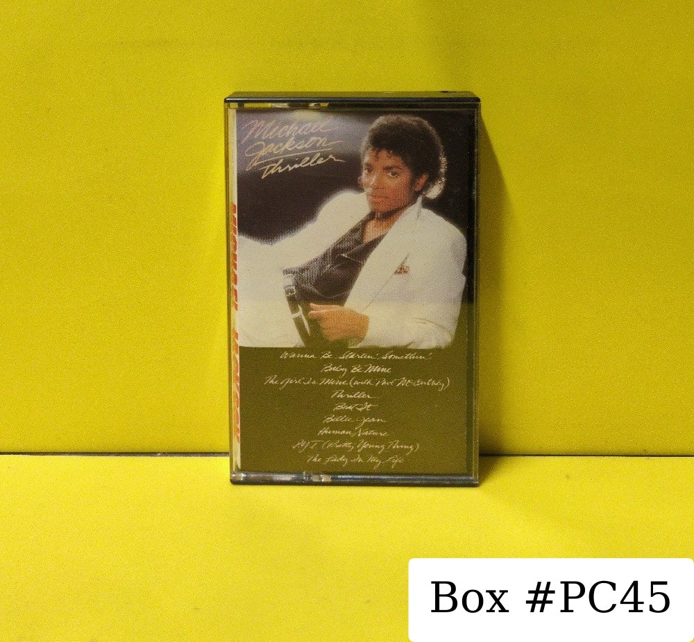 Michael Jackson - Thriller - 1982 - QET 38112 - Used - EX - Cassettes - Black Back Case - White Tape Shell - Large Side Numbers