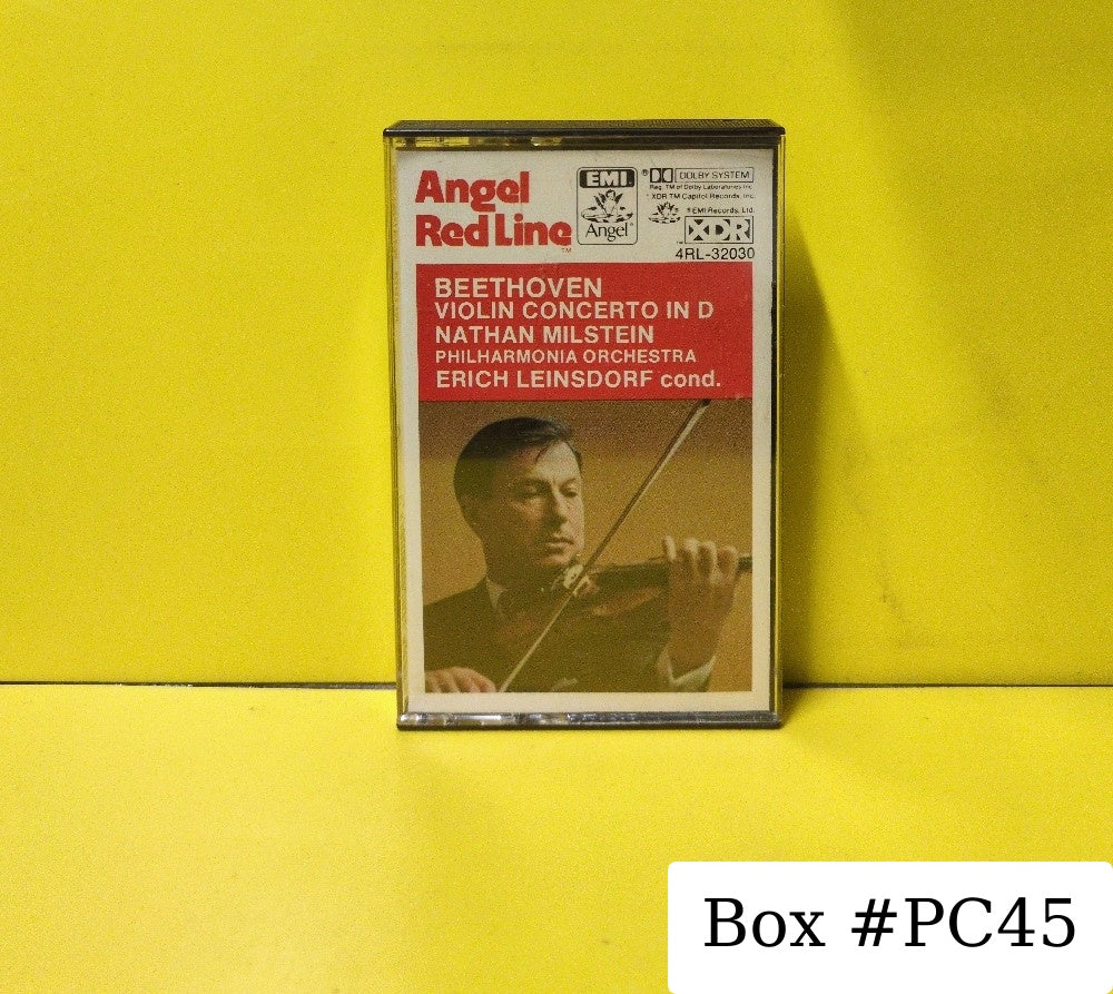 Beethoven, Nathan Milstein, Philharmonia Orchestra, Erich Leinsdorf - Violin Concerto In D - 1981 - 4RL-32030 - Used - EX - Cassettes - Reissue - Yellow Tape Shell
