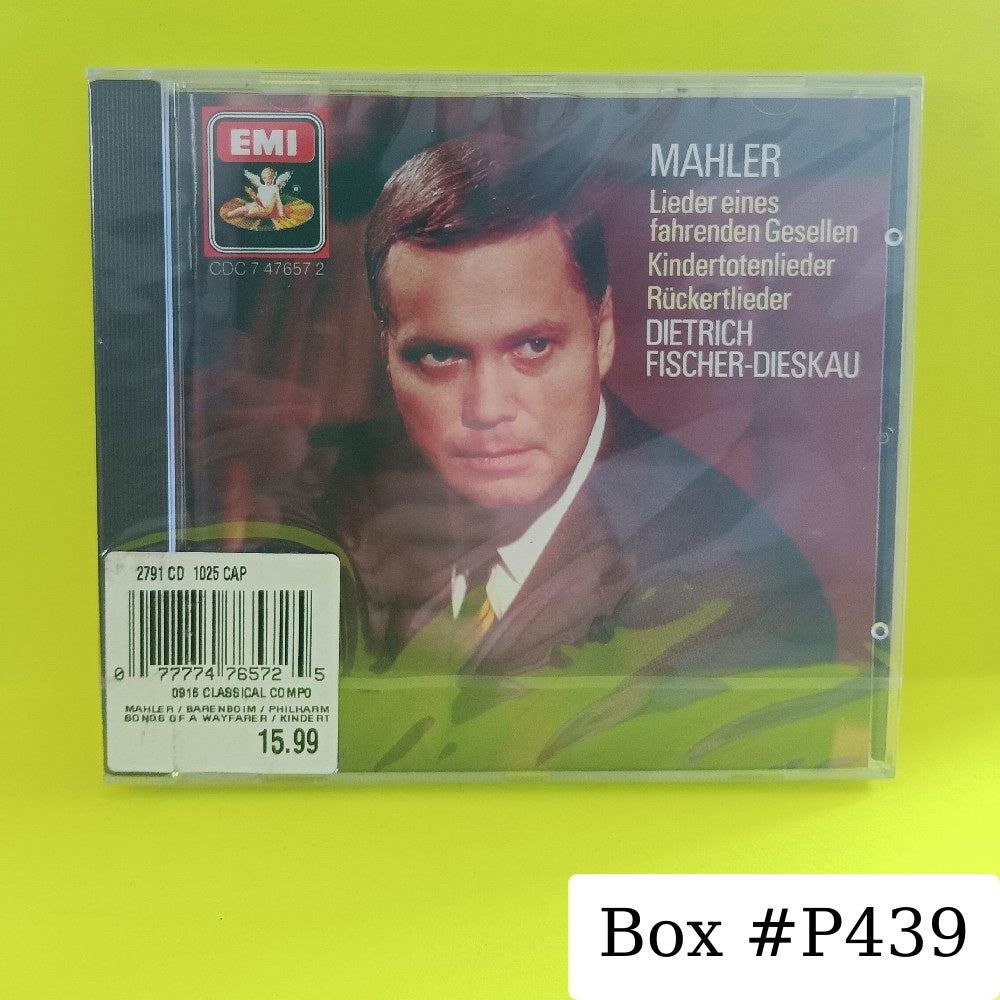 Dietrich Fischer-Dieskau - Mahler: Lieder Eines Fahrenden Gesellen Kindertotenlieder Rückertlieder - 1987 - CDC 7 47657 2 - New - Sealed - CDs