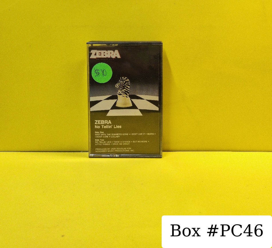 Zebra - No Tellin' Lies - 1984 - A4 80159 - Used - EX - Cassettes - Columbia House Club Edition