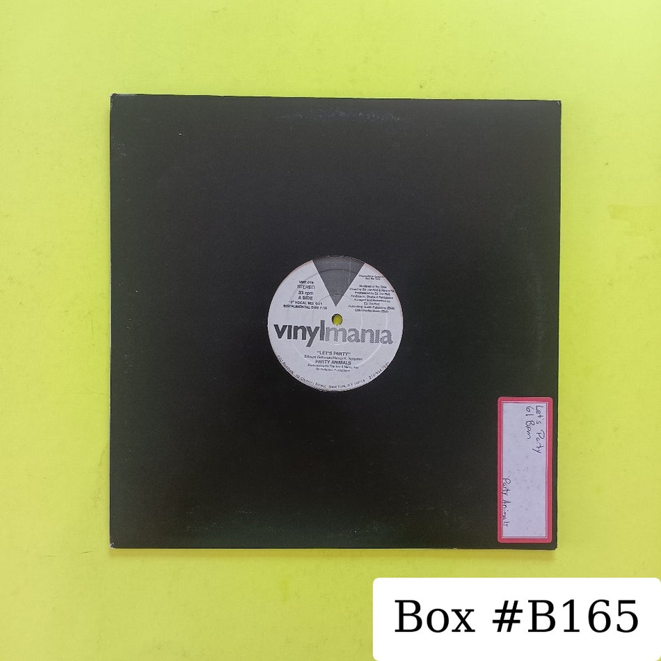 Party Animals - Let's Party 12" - 1988 - BMR 016 - Used - VG++ - Vinyl