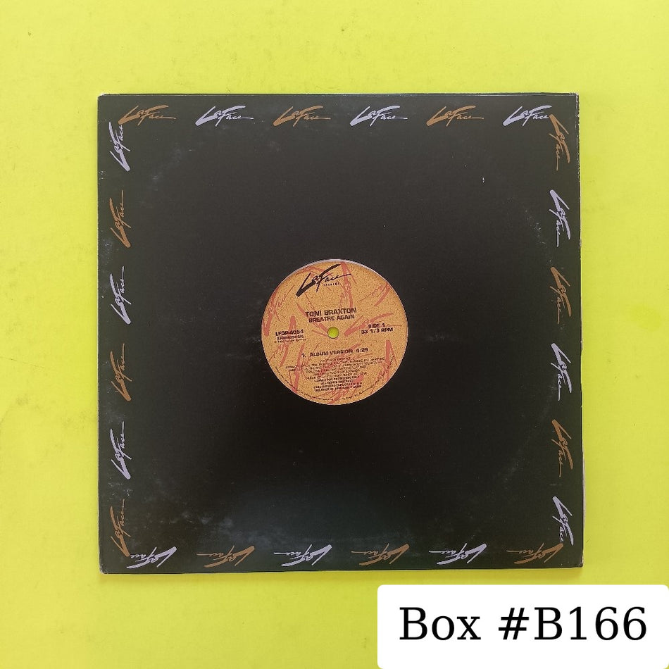 Toni Braxton - Breathe Again 12" PROMO  - 1993 - LFDP-4054 - Used - VG++ - Vinyl