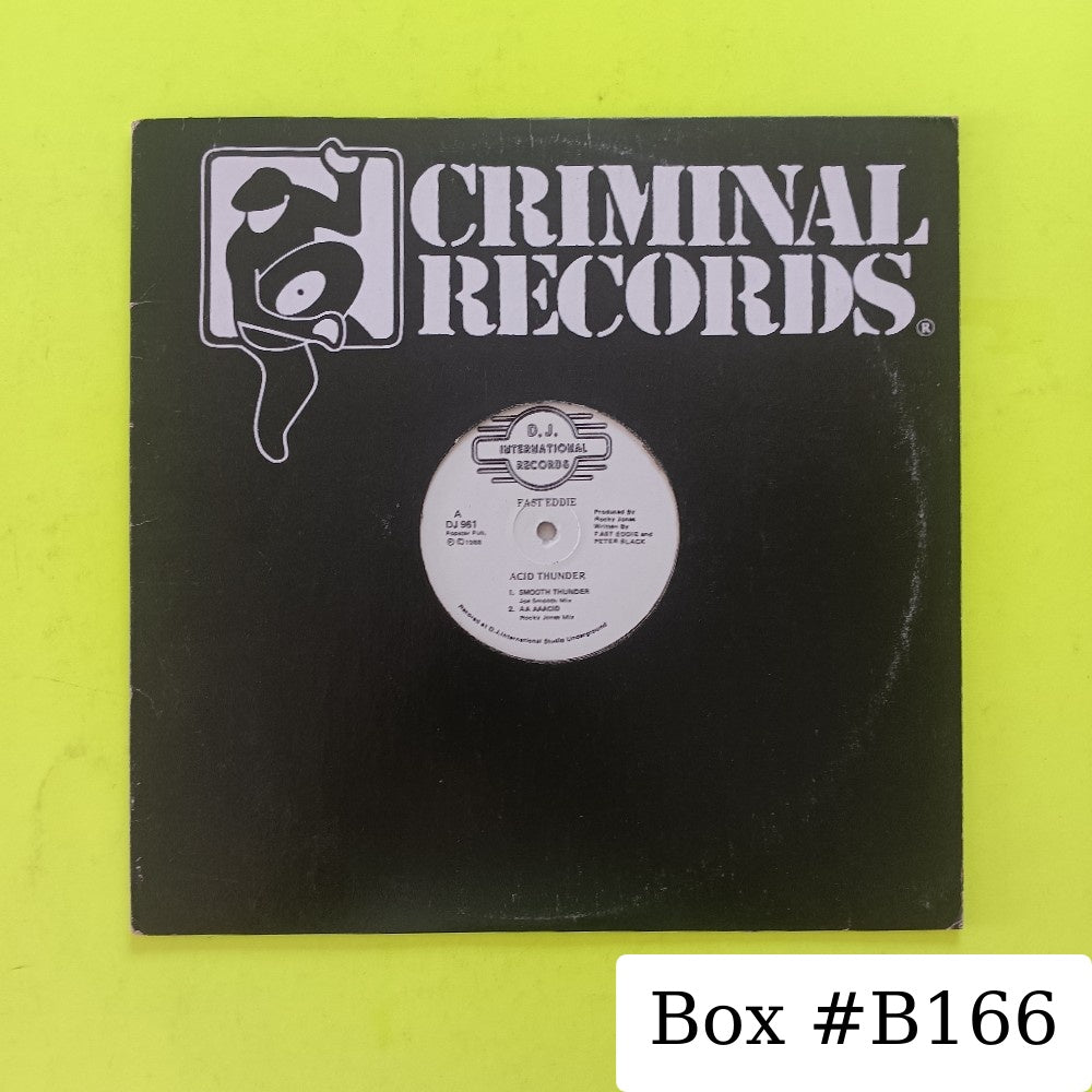 Fast Eddie - Acid Thunder 12" - 1988 - DJ 961 - Used - VG+ - Vinyl