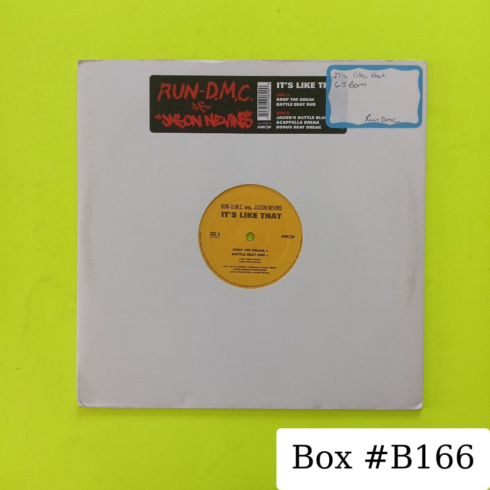 Run-DMC Vs Jason Nevins - It's Like That 12" - 1997 - SM-9069-0 - Used - VG++ - Vinyl