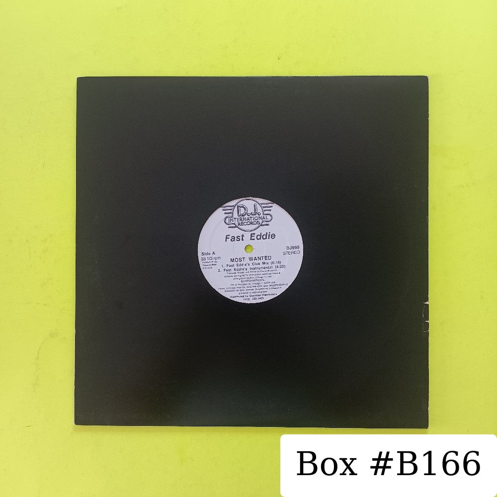 Fast Eddie - Most Wanted 12" - 1990 - DJ999 - Used - VG++ - Vinyl