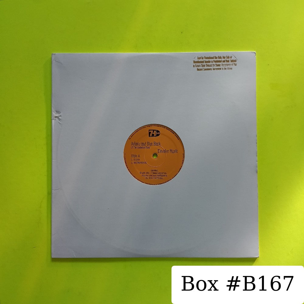 Asheru & Blue Black  - Elevator Music 12" - 2001 - SHR-006-1 - Used - VG++ - Vinyl