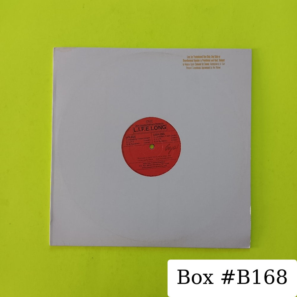 L.I.F.E. Long - Incredibly Fresh 12" PROMO - 2002 - CAJ2 - Used - VG++ - Vinyl