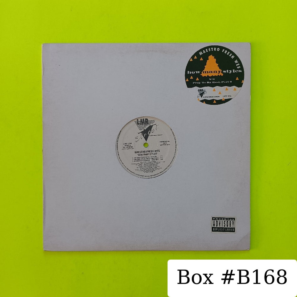 Maestro Fresh Wes - How Many Styles 12" PROMO - 1994 - LMS 1204 - Used - VG+ - Vinyl